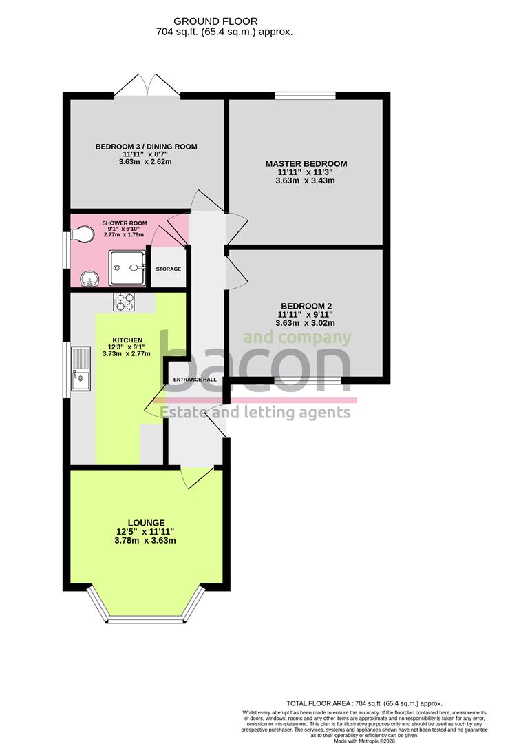 Floor Plan | Bungalow - Semi Detached | Sackville Crescent, Worthing | For Sale